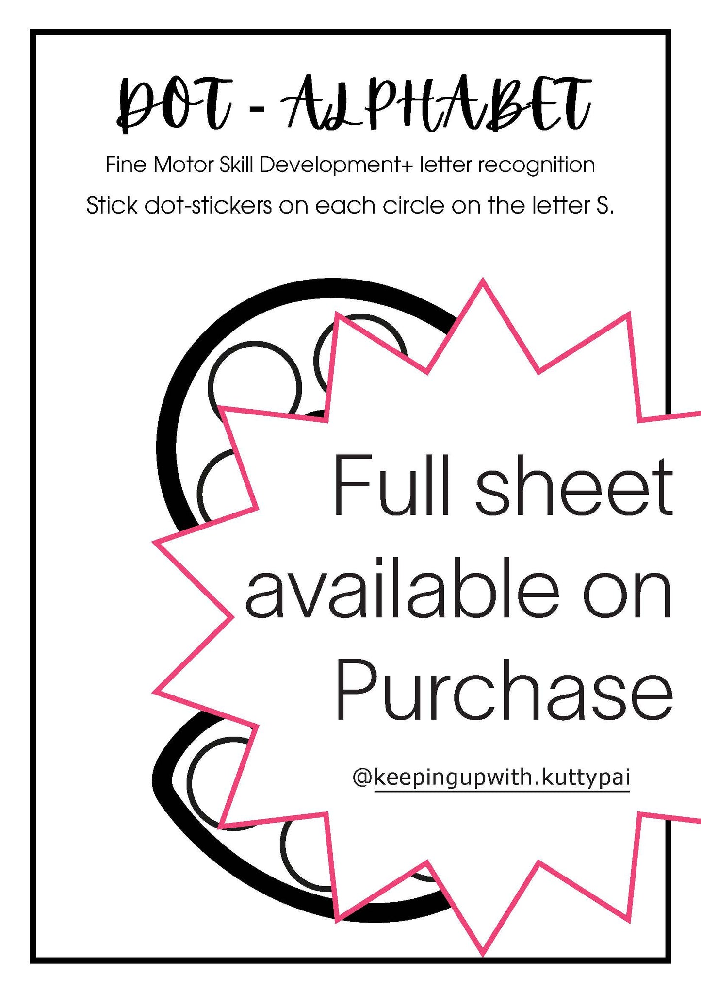 Dot it Part 2 - Worksheet