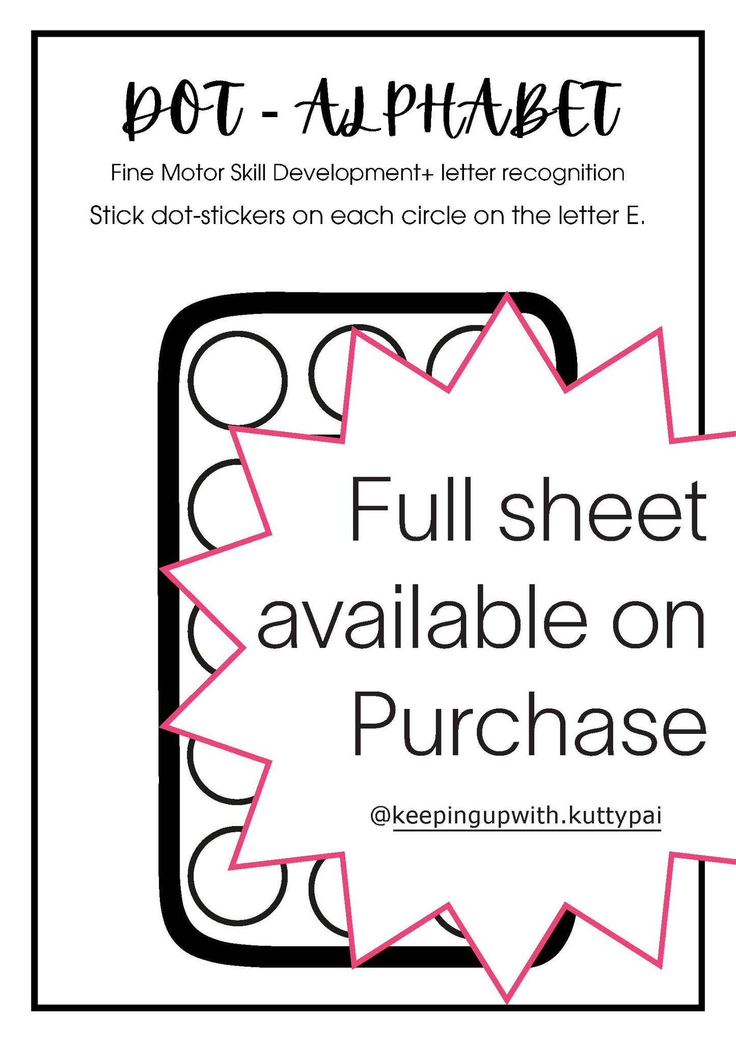 Dot it Part 2 - Worksheet