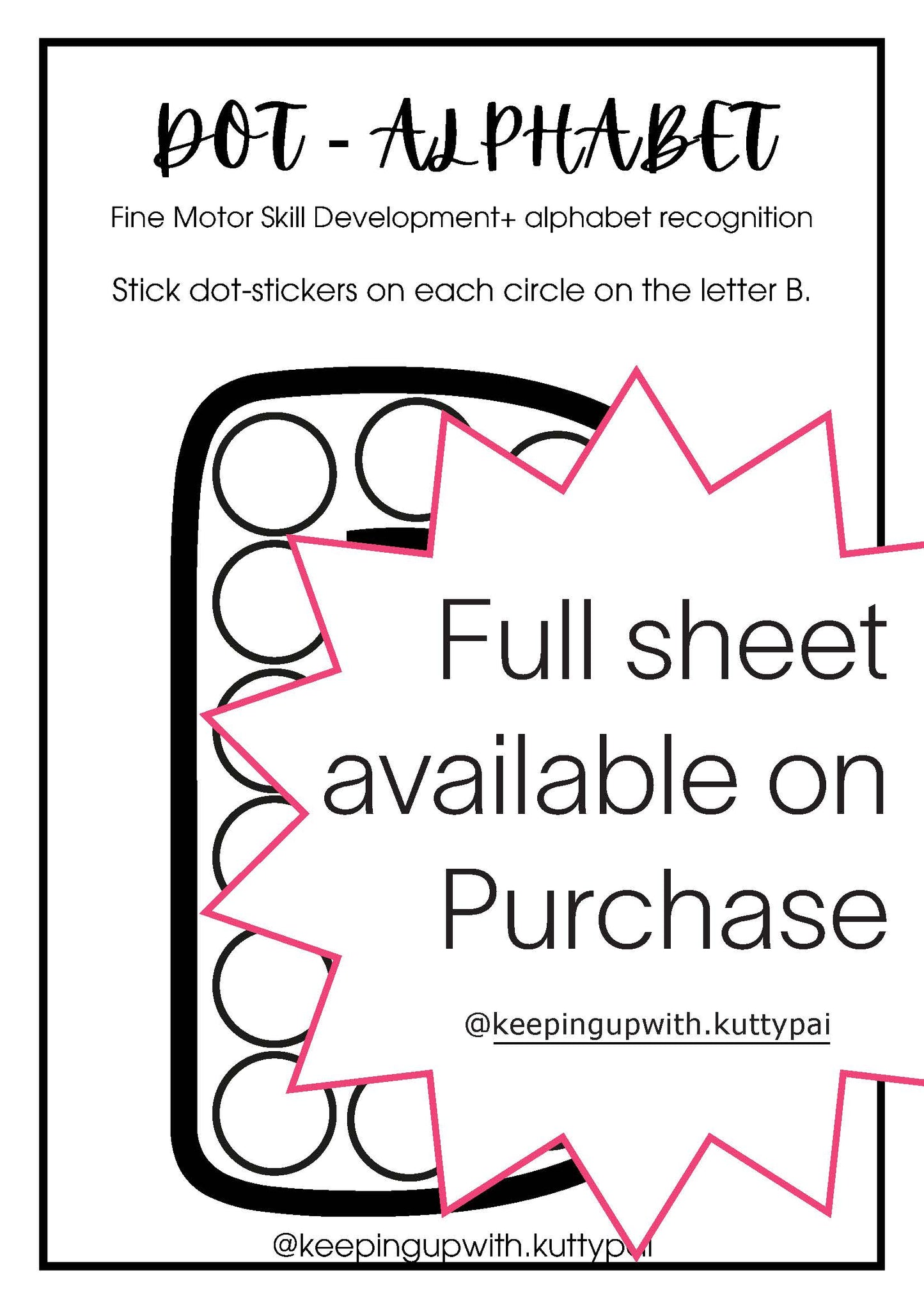Dot it Part 1 - Worksheet