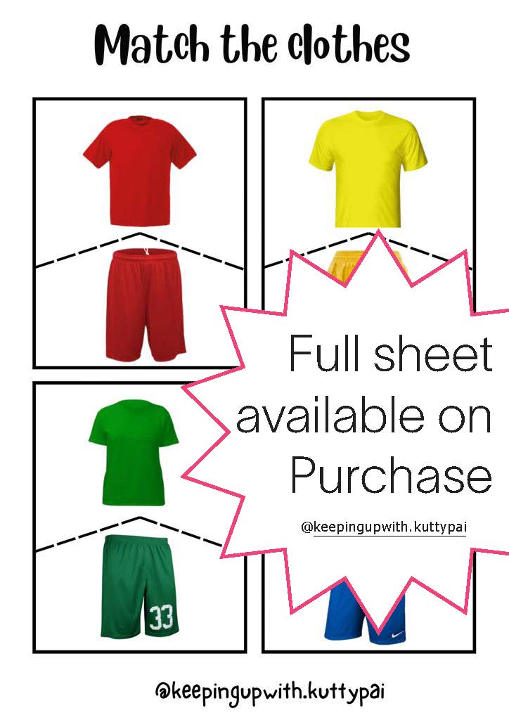 Matching and More Worksheet