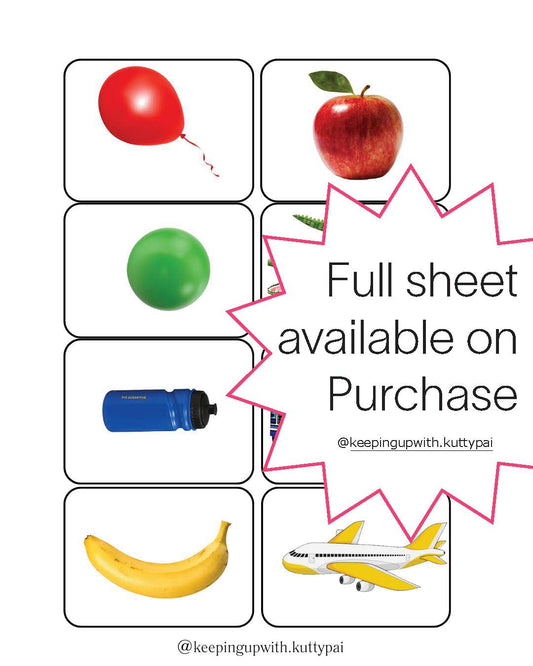 Phonics and Colors Worksheets - Part 1