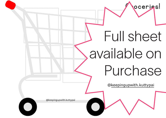 Visual Grocery List Worksheet